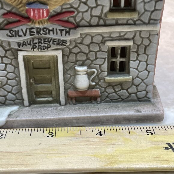 EPI Int Porcelain Lighted Paul Revere Silversmith Shop Colonial American Village - Picture 9 of 11
